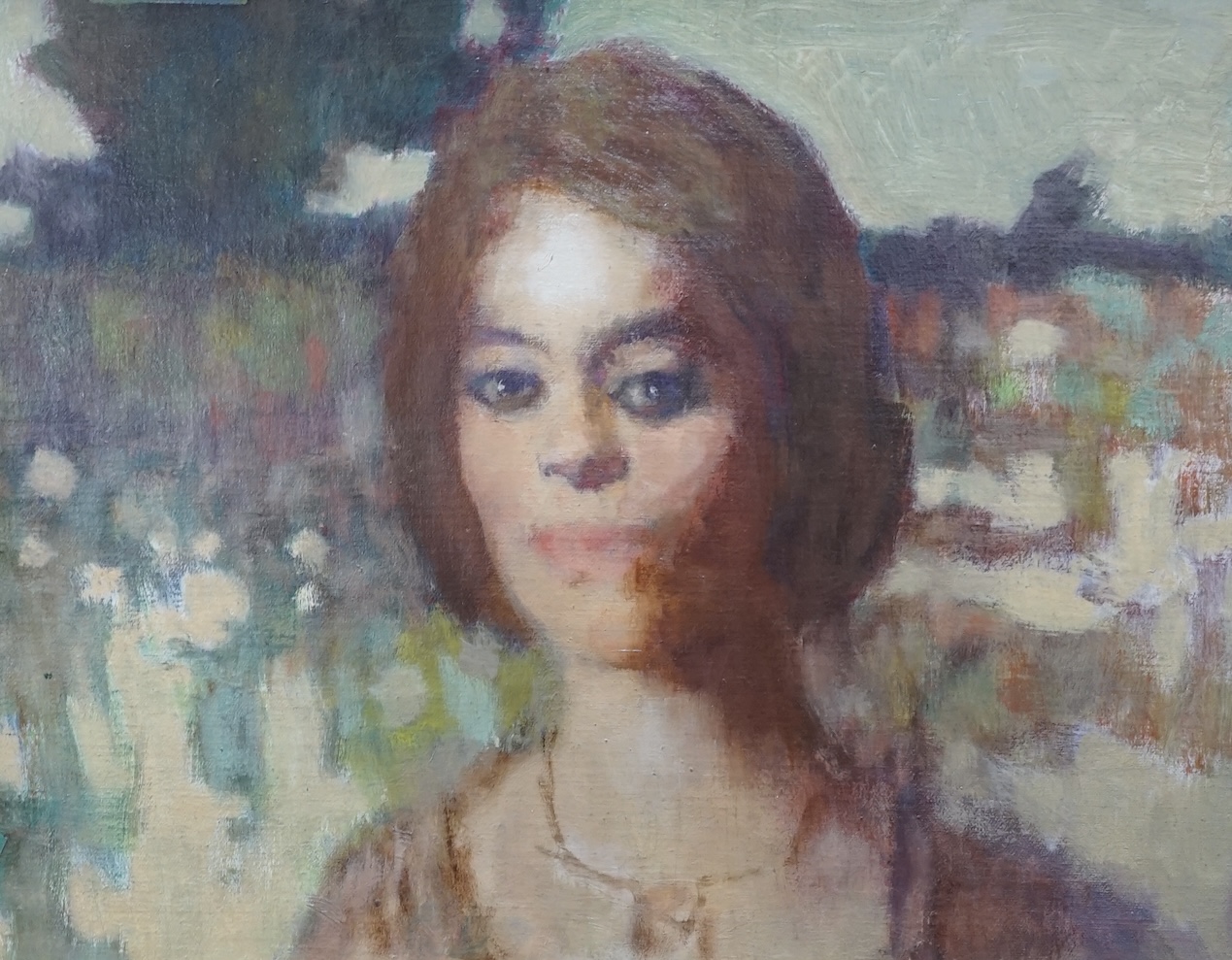 Alex C. Koolman (1907-1998), oil on board, Study of a lady, 39 x 49cm